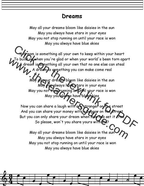 dream and dream song|dream dream dream song lyrics.